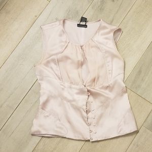 Pretty blush pink silk top